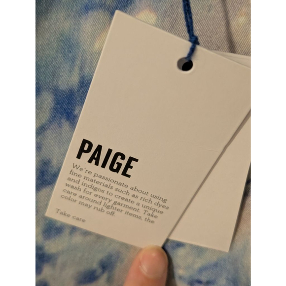 Women's Paige Denim Jeans Size 28 Blue White Tie Dye - Picture 7 of 13